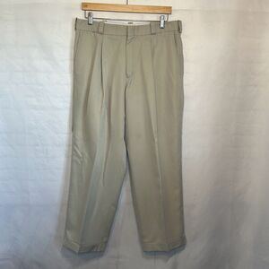 Tiger Woods Dri Fit Performance Khaki Golf Pants‎ size 34x30 Pleated Front